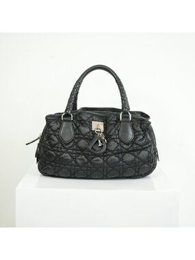 Christian Dior Black Nylon Cannage Lovely Bag